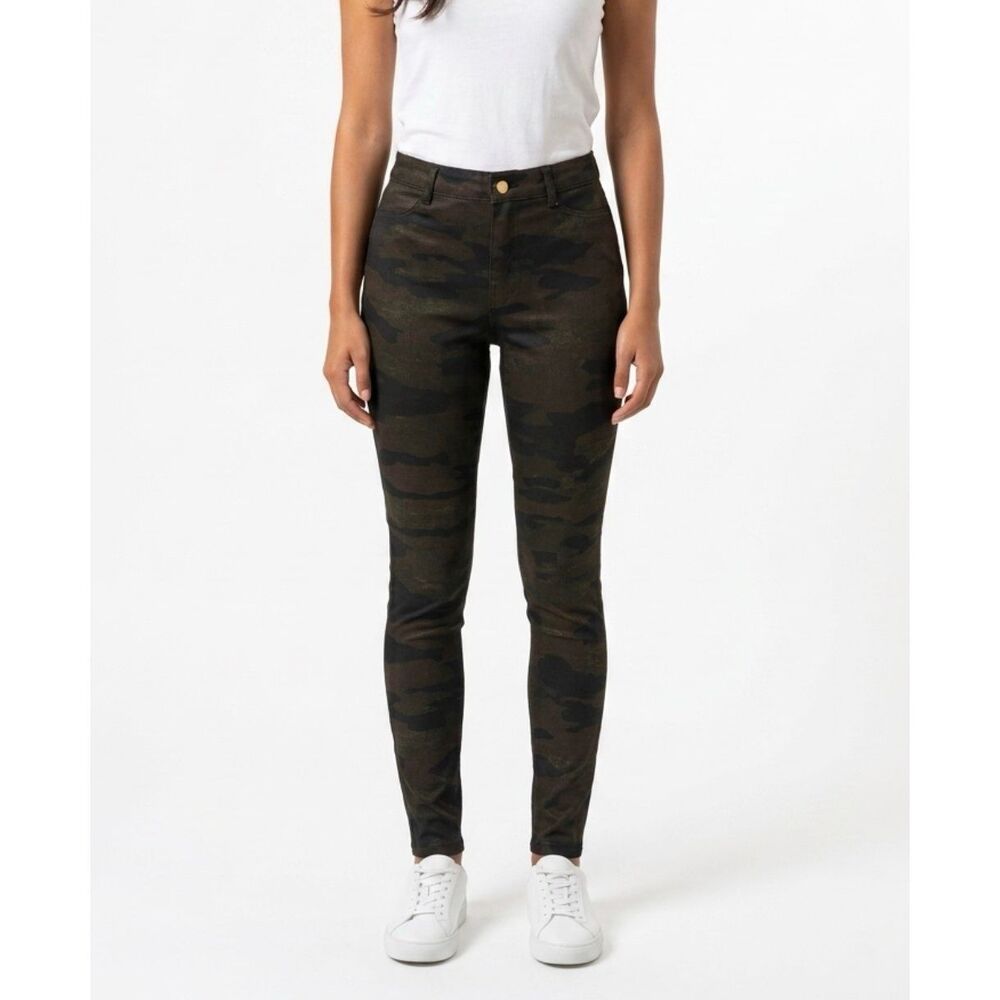 Time and Tru Dark Camo stretch fitted jeggings size xs